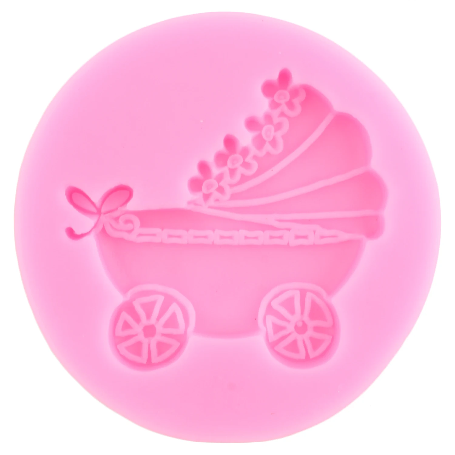 Baby Shower Party 3D Fondant Silicone Mold Cake Decorating Tools Stroller Candy Resin Clay Mould Chocolate Gumpaste Moulds