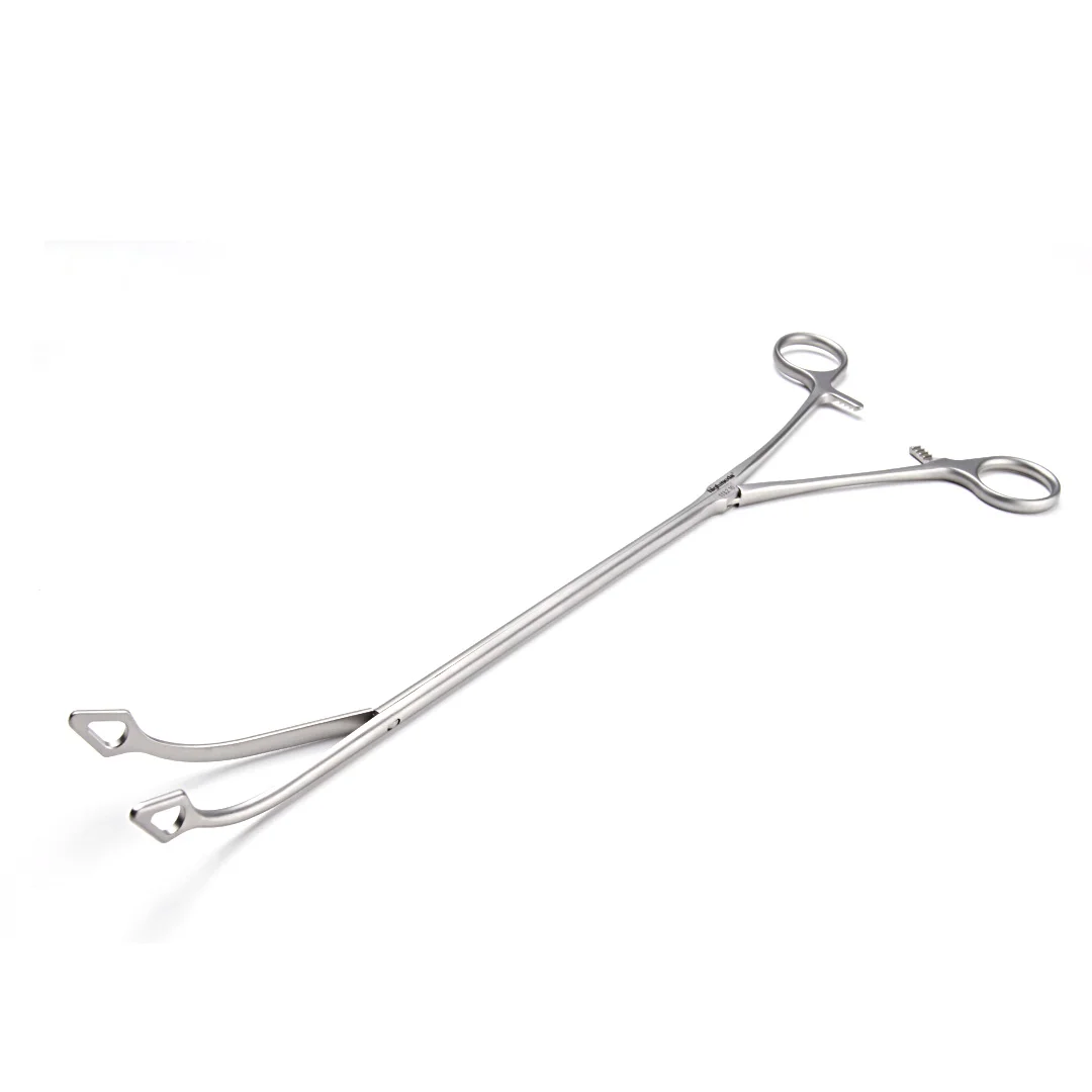 Reusable Stainless Steel Manual Snake Shape Tissue Forceps Curved Clamping Tool