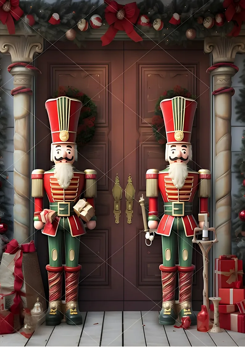 Johnson Nutcracker Bundle Door Column Tree backdrops High quality computer print christmas Photography Studio Backgrounds