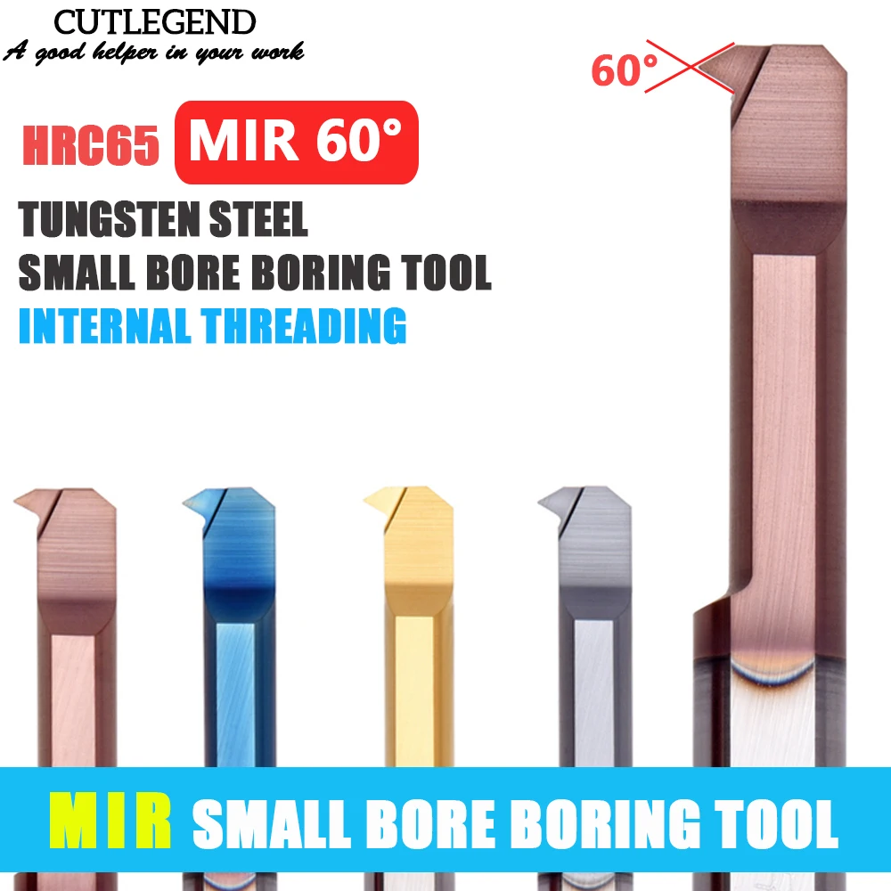 Ferramenta de Perfuração de Rosca Pequena Mir3 Mir4 Mir5 Mir6 Mir8 A60 L10 L15 L22 Carboneto Barra Aborrecida Hrc65