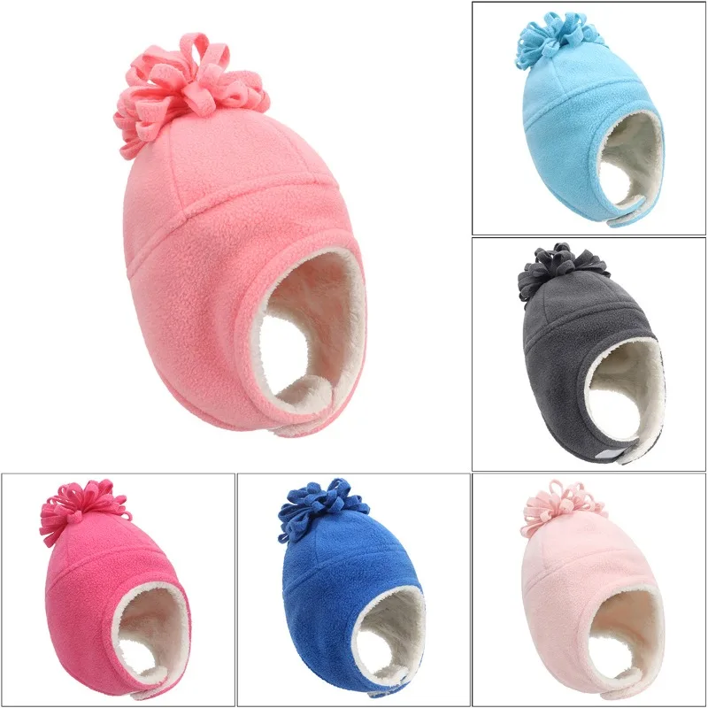 

New Baby Caps Fashion Simple Warm Ear Protection Hat Comfort Plus Fleece Classic Baby Hat Outdoor Winter Child Cap Шапка Детская