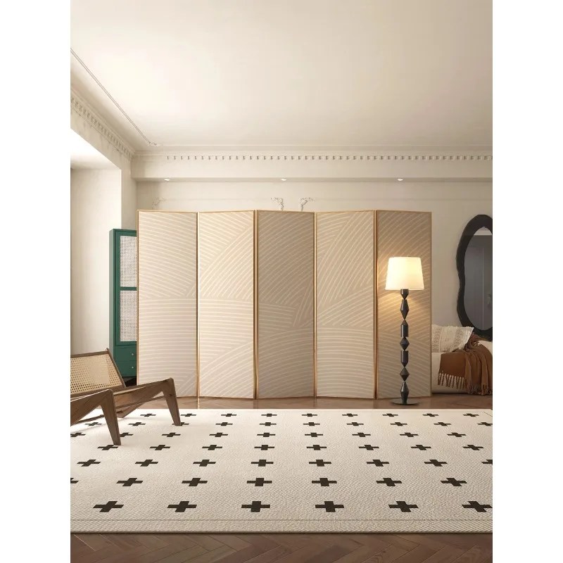 

Aluminum alloy modern simple screen partition living room home home bedroom hotel office cover folding movement