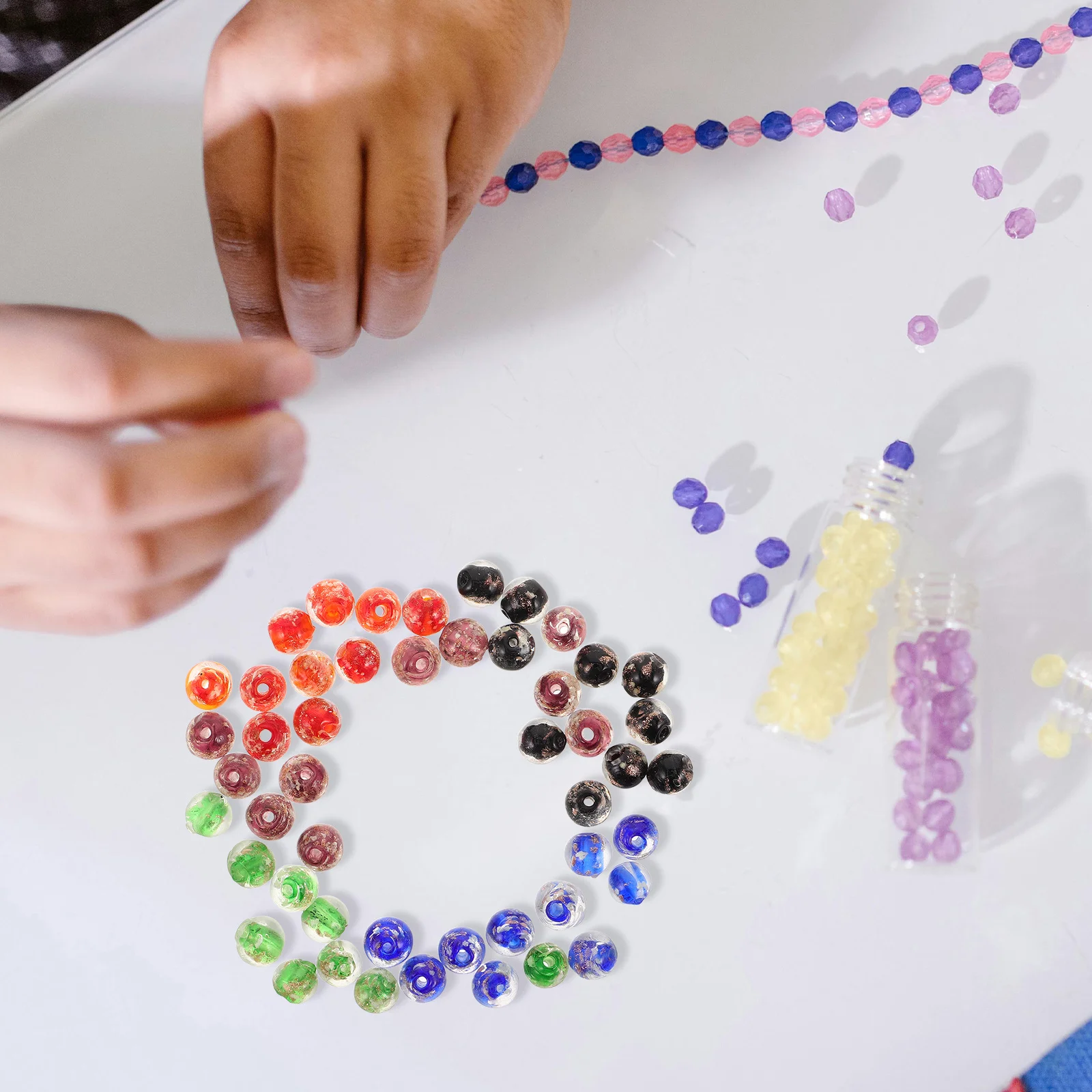 

50 шт. светящиеся в бусинах 8 мм круглые светящиеся свободные прокладки DIY изготовление ювелирных изделий браслеты ожерелья стеклянные бусины