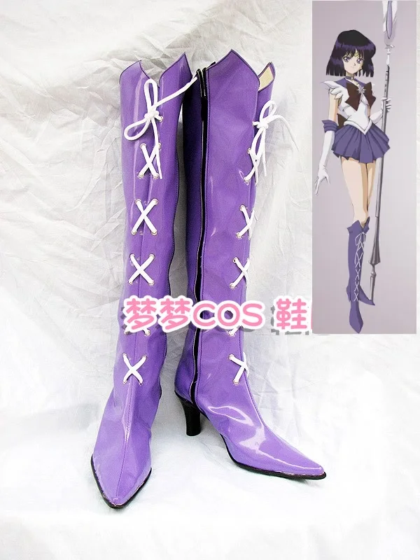 

Обувь для косплея в стиле аниме Sailor Saturn Tomoe Hotaru, женские и девичьи фиолетовые туфли, обувь на заказ