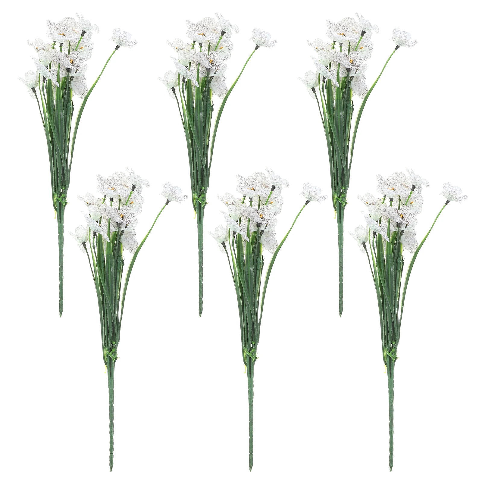 

8 Pcs Artificial Violet Flowers Pink 5 Heads Outdoor Decor Fake Flowers Bunch DIY Arrangement Decor