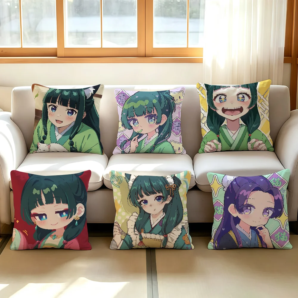 The A-Apothecary D-Diaries Maomao cushion cover Comfortable Decorative For Bedroom Living room Dormitory Picnic and Holiday