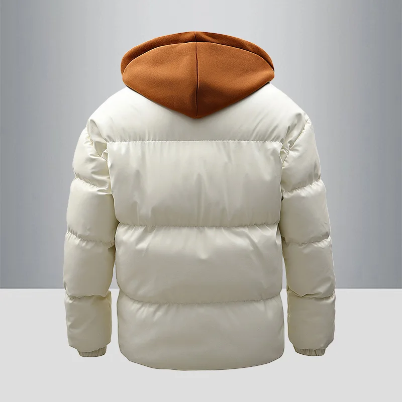 Мужское хлопковое пальто, теплые базовые стильные повседневные парки, модные однотонные флисовые парки с капюшоном, мужские зимние толстые теплые парки, пальто