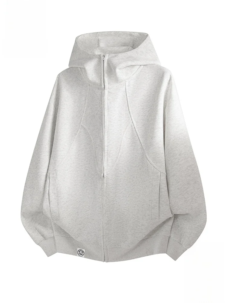 

Худи Paul Frank M, однотонное, повседневное, свободного кроя, весна-осень, с принтом обезьяны, на молнии, удобное, из полиэстера