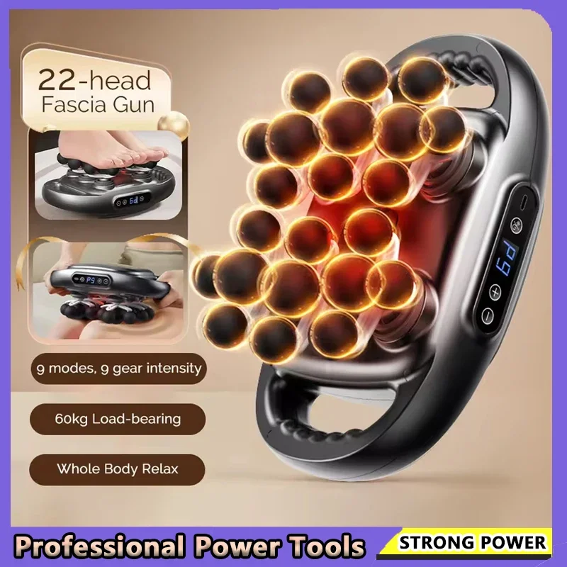 

22-Head High-Frequency Vibration Fascia Gun Body Massage Tool for Back Waist Neck And Shoulder Muscle Relief Masajeador