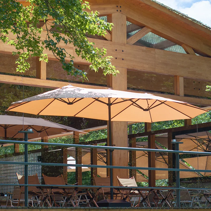

Outdoor Parasol Double Head Umbrella Balcony Small Courtyard Roman Umbrella Commercial Outer Parasol Garden Larg