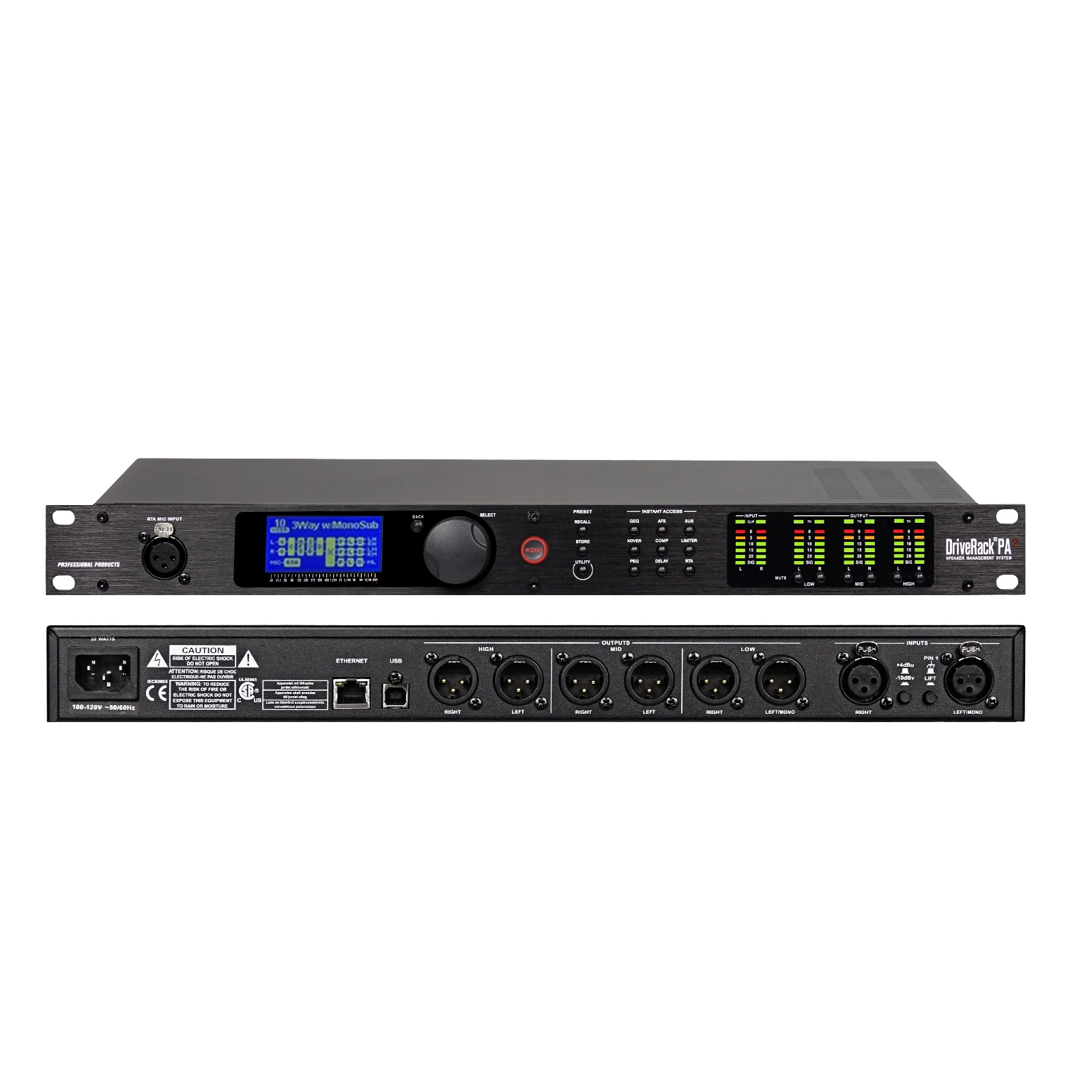 DBX DriveRack PA2 Professional 2in6out DSP Karaoke Audio Processor