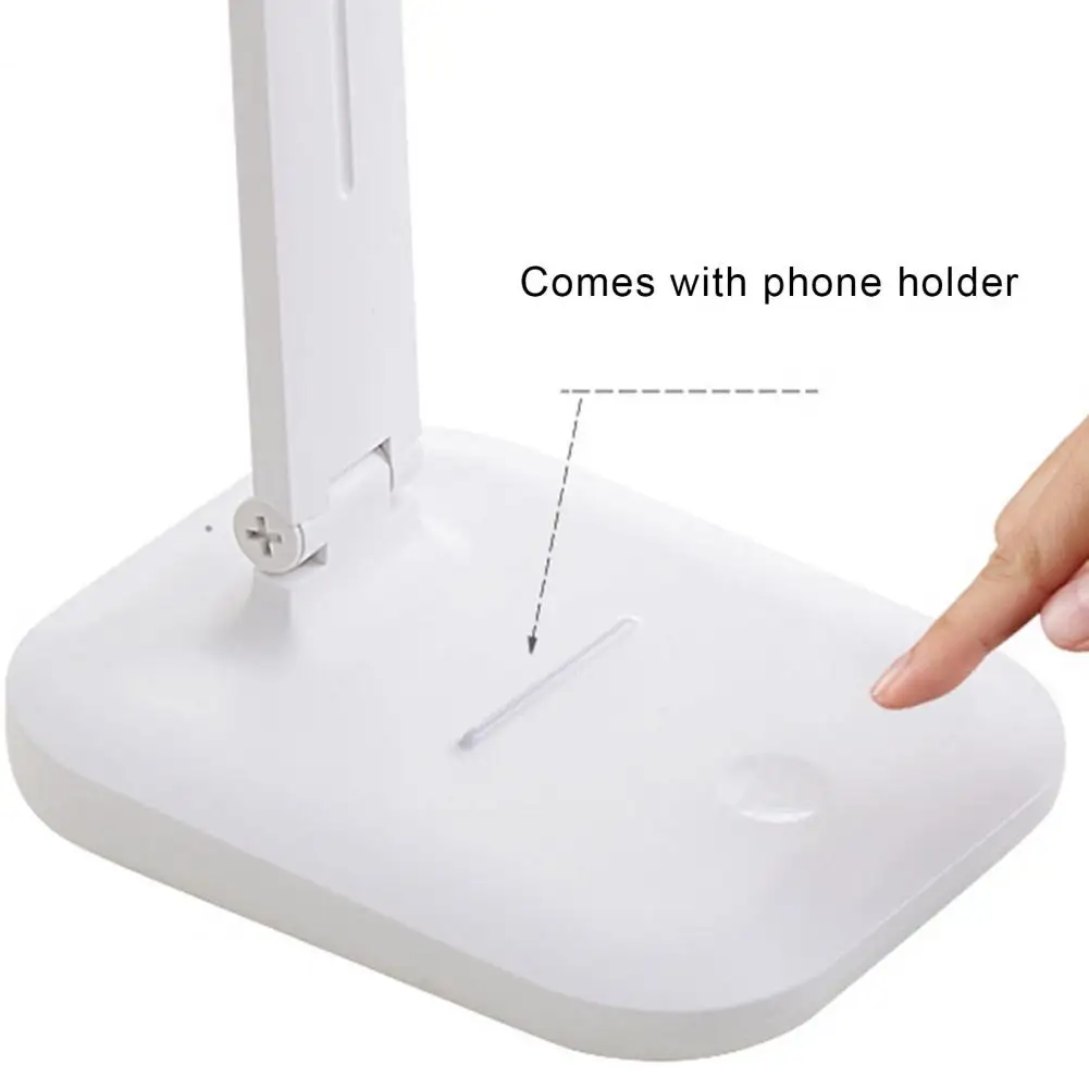 Lámpara de escritorio de brillo ajustable, lámpara de escritorio de altura ajustable, lámpara de escritorio Led recargable con Control táctil plegable para dormitorio