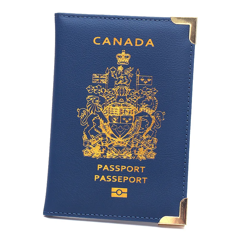 Fashion Canada Passport Holder Men Women Pu Cover for Passport Travel Wallet Cards Document Organizer