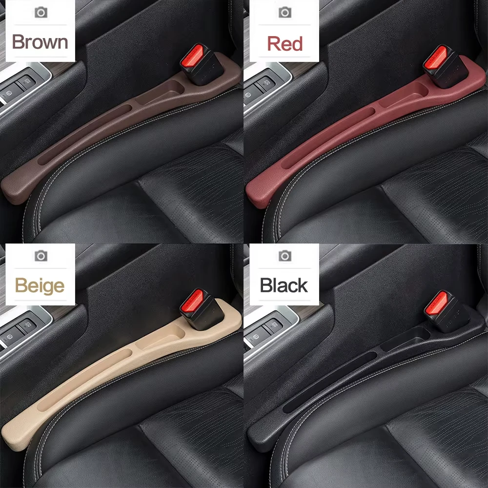 2PCS Car Seat Gap Filler Between Seats Console Organizer Seat Crevice Storage Box Bag Decoration Interior Auto Accessories