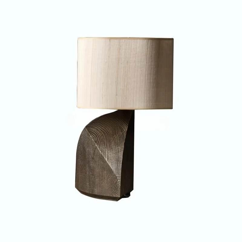 New Irregular Shape Geometric Resin Desk Lamp Fabric Desk Lamp