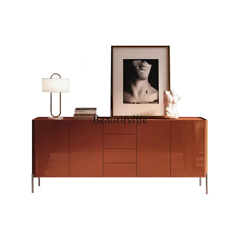 

ls 04Italian light luxury dining side cabinet, living room partition decoration paint cabinet