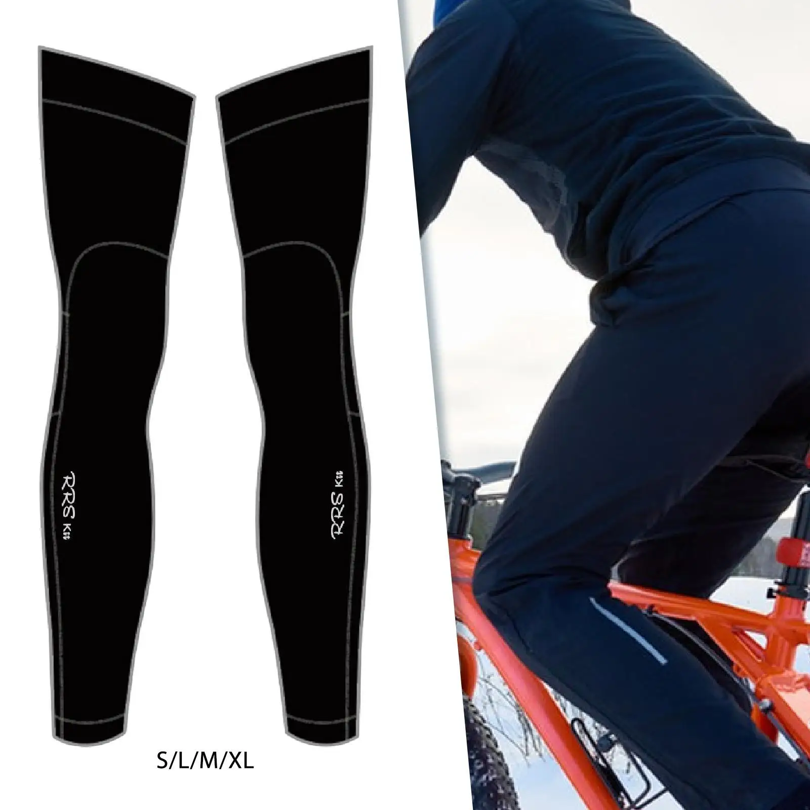 

Cycling Leg Warmers Outside Legs Protector Nonslip Fleece Thermal Cover for Women Men Winter Mountain Biking Cold Weather Gym