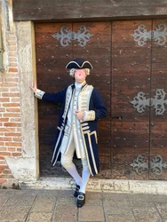 British Colonial Costume 1800s Royal Navy Admiral James Norrington Military Uniform Historical Revolutionary War Costume Suit