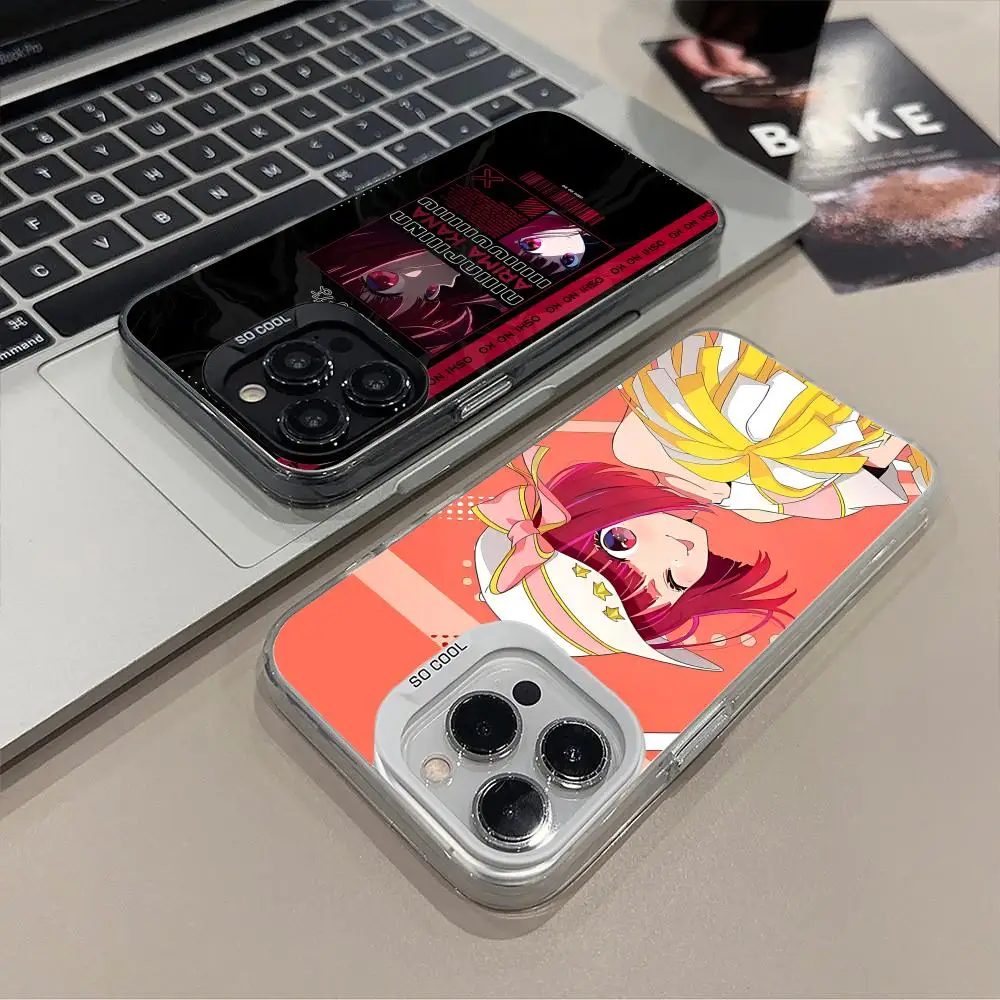 B-Komachi Kana Arima حافظة لهاتف آيفون 17 16 15 14 13 12 11 X XR XS 8 7 Pro Max Plus غطاء حماية شفاف اللون