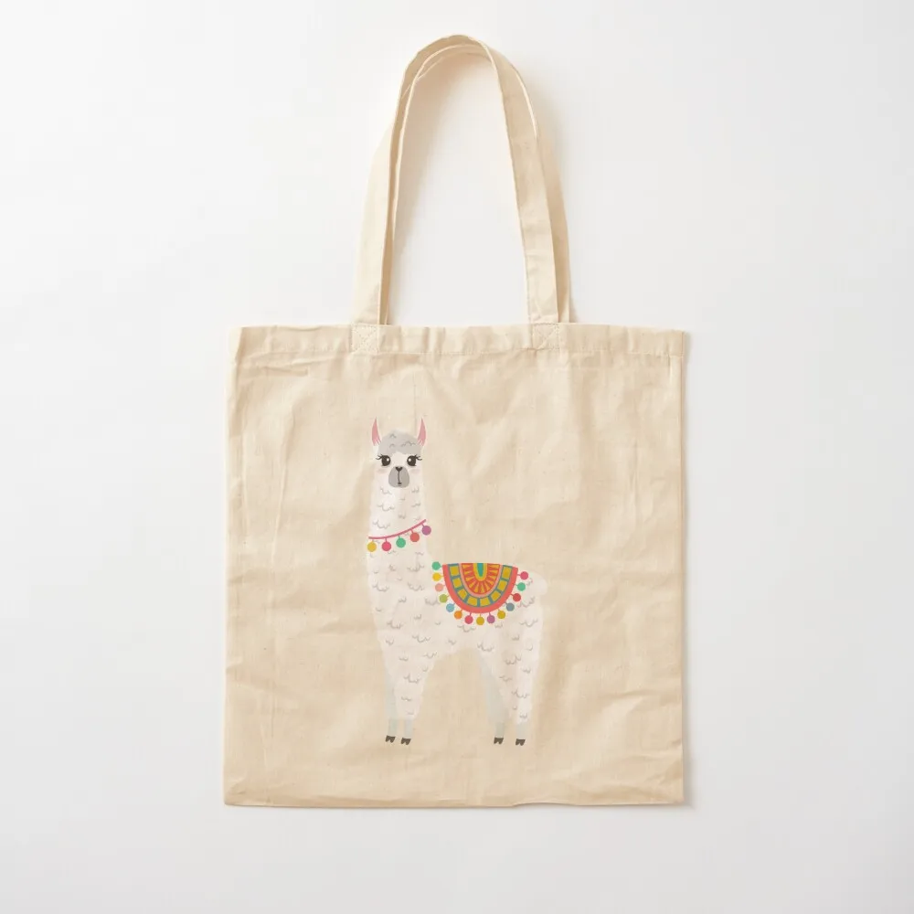 

Cute Alpaca Pattern Tote Bag shopping bag hand bags Canvas Tote Bag