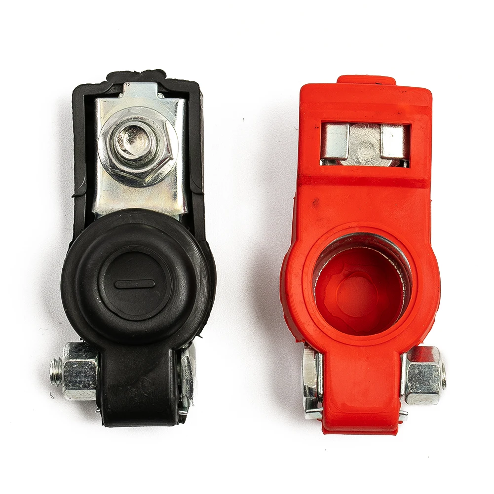 2 Pcs Car Battery Terminal Connector Battery Quick-Release Battery Terminals Clamps Cap Clip Copper For Car Truck Caravan