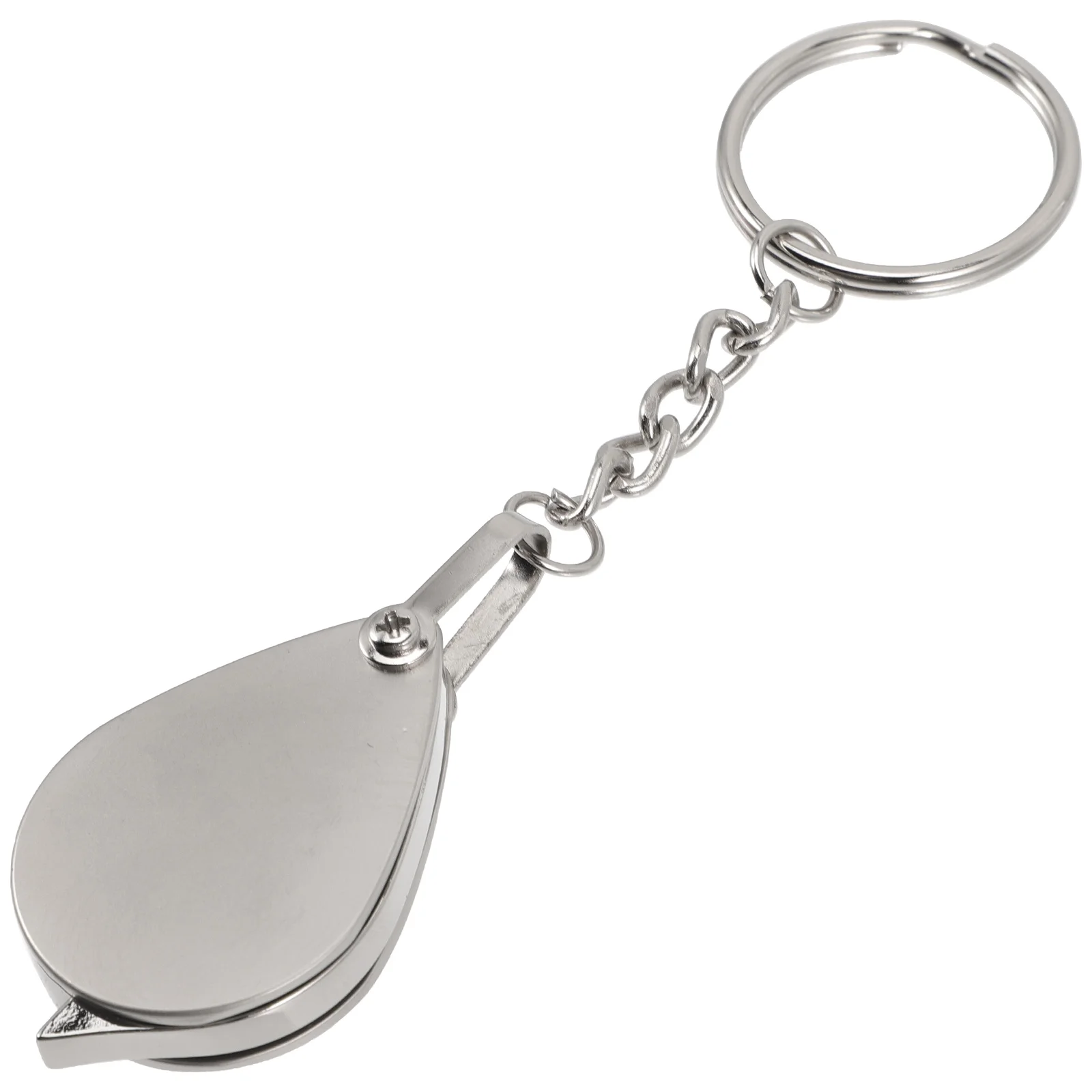 Magnifying Glass Keychain Magnifier Hanging Portable Keyring Loupe Necklace Elderly Pendant Optical Lens Mirror