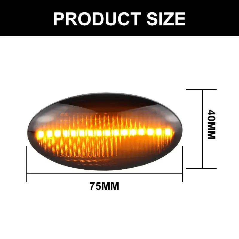 2PCS For Suzuki Alto 2009-2017 Ignis 2016-2019 Led Dynamic Side Marker Turn Signal Light Sequential Blinker Light Indicator