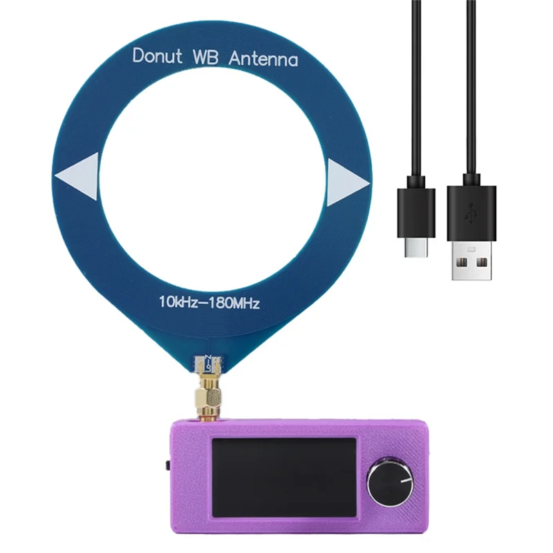 Pocket-Sized Radio 1.9Inch IPS Screen Mini USB AM/FM/LSB/SI4732 SW MW VHF Radio With 180Mhz Antenna