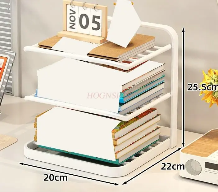 1pcs Subject classification storage rack, student desktop book storage rack, desk layered book shelf, file sorting tool