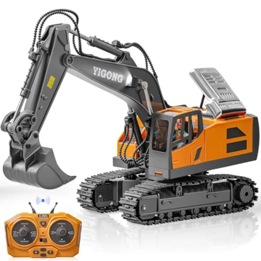 Afstandsbediening graafmachine constructie Rc graafmachine voor jongens van 4-14 jaar oud verjaardag oplaadbare graafmachine met metalen schep L