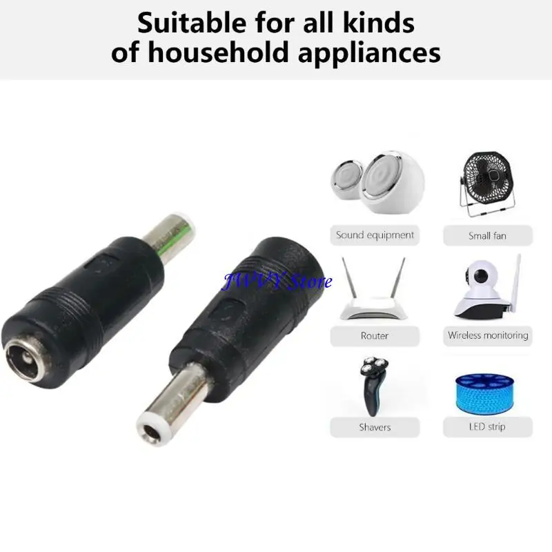 573A Universal Power Connectors 5.5mmx2.1mm Female to Male Power Adapter for Laptops