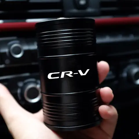 알루미늄 합금 자동차 재떨이 컨테이너 오일 배럴 모양 금속 휴대용 재떨이 혼다 CRV CR-V 2018 2015 2016 2017 2019 2020