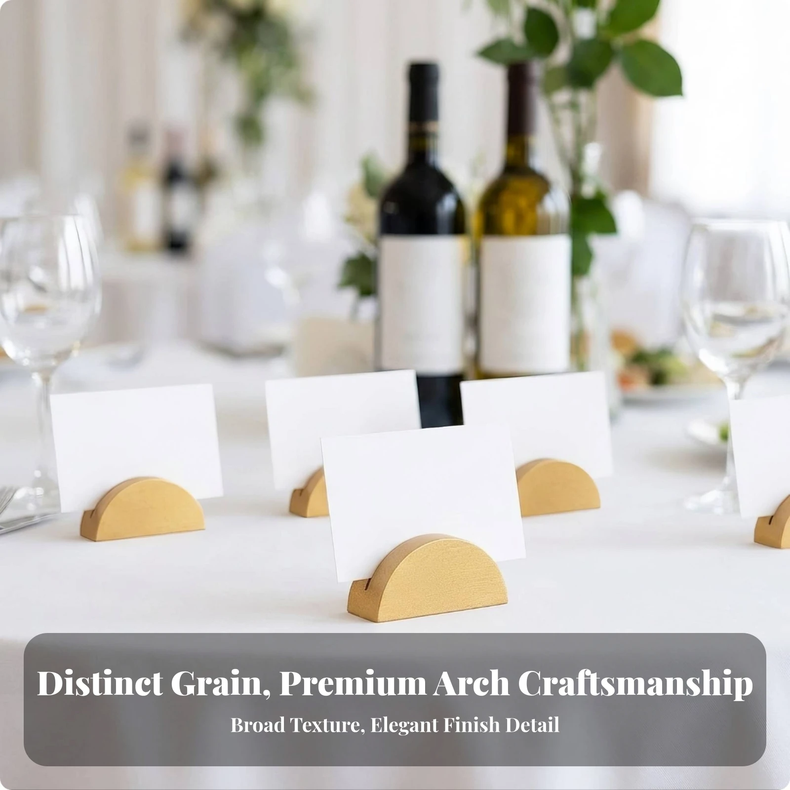 24 Pieces Wooden Card Holder with Slot Compact Wooden Card Holder Sturdy Long-Lasting for Wedding Planners, Weddings