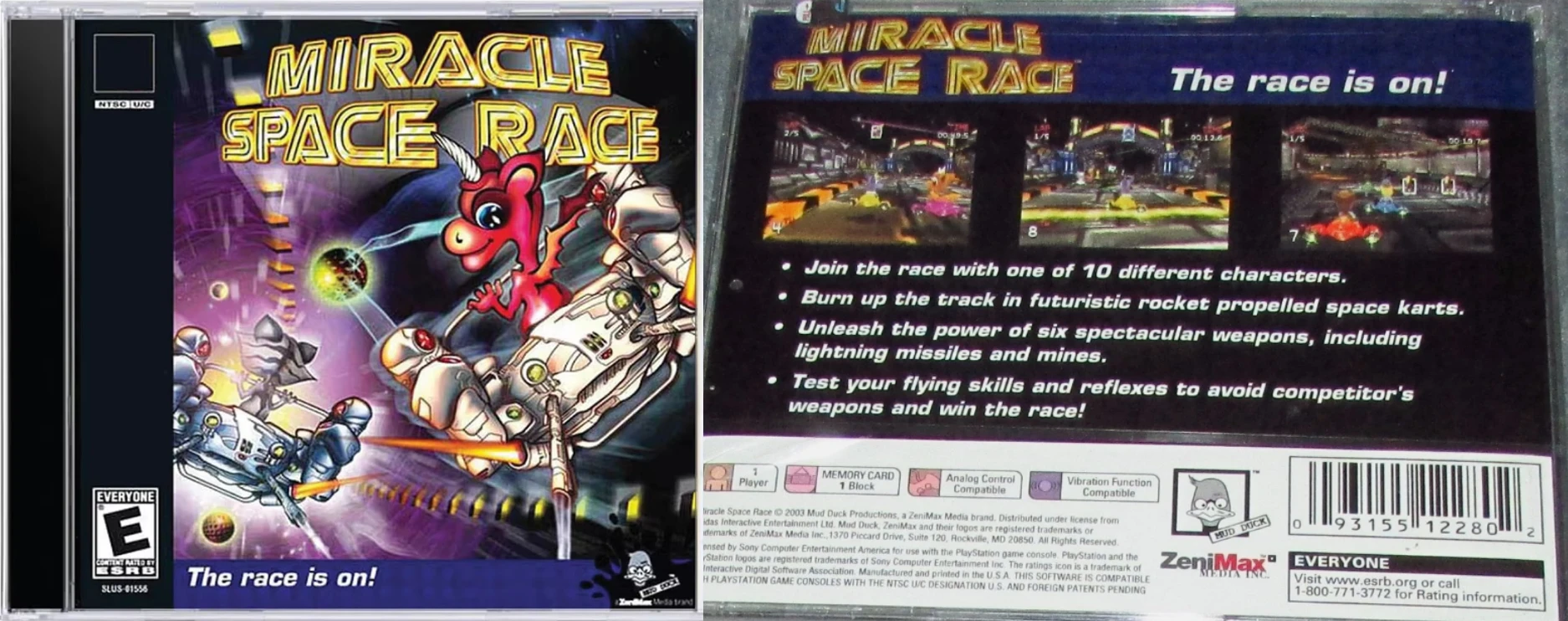 PS1 Copy Disc Miracle Space Race : Jeu débloqué pour console, lecteur optique, jeu vidéo rétro à lecture directe, pièces détachées