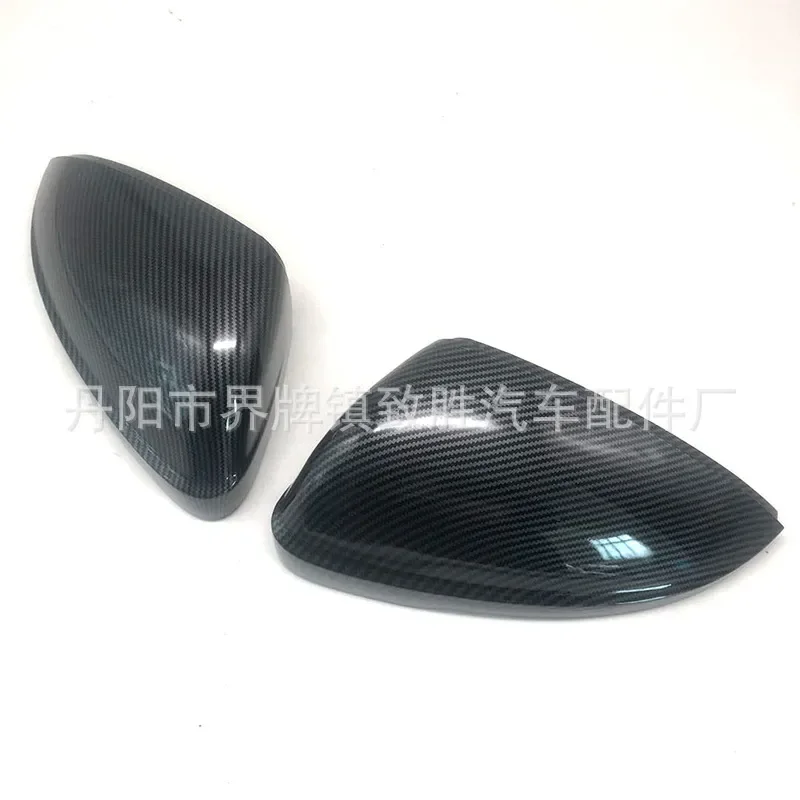 For VW Lamando Lingdu 2018 2019 Carbon Fiber Rearview Mirror Cover Case Water Transfer Print Side Mirror Cap Housing