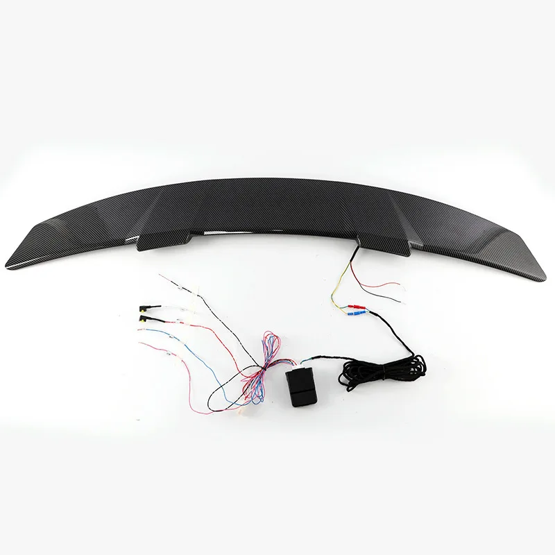 High Quality Universal Intelligent Automatic Lifting Tail Carbon Fiber Pattern ABS Material Car Rear Spoiler Wing