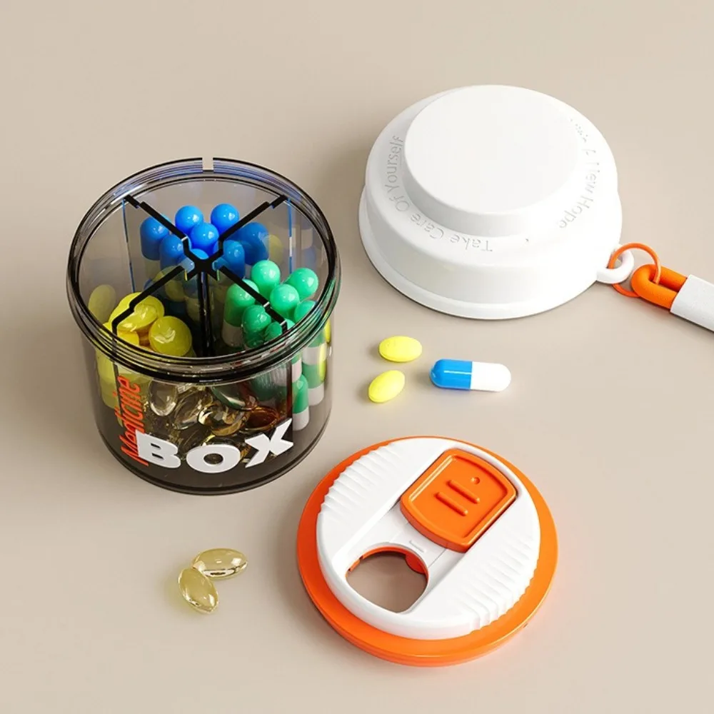 

Pill Box Pill Case 4 Grids Tablet Pill Organizer Case Dispenser Travel Tablet Container Medicine Drug Storage Box Таблетница