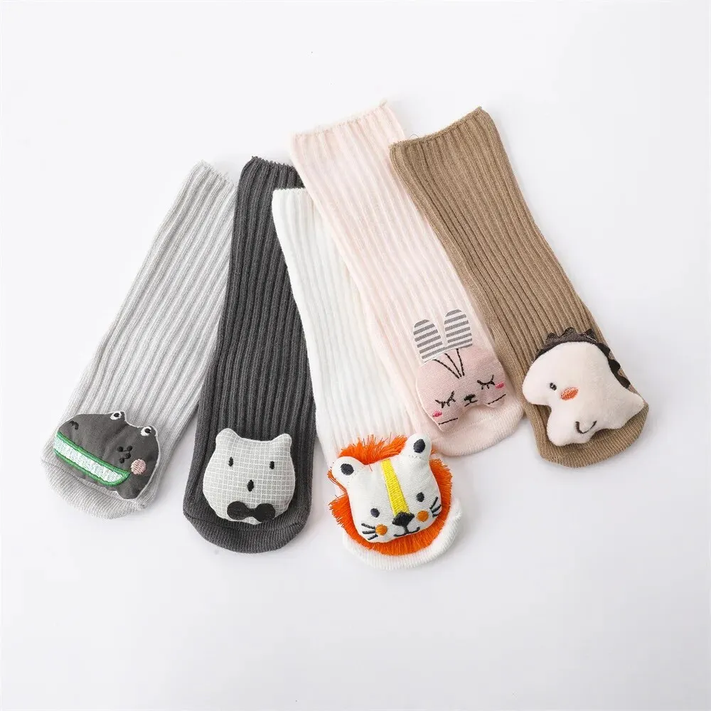 New Four Seasons General Korean Version of Simple Cartoon Cute Floor Socks Soft Feet 0-2 Years Old Baby Walking Shoes