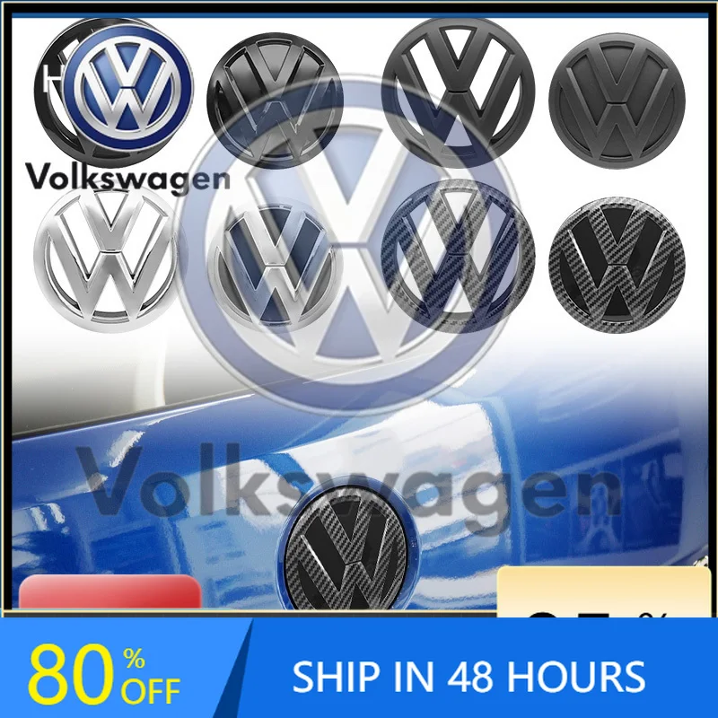 

Car Sticker For VOLKSWAGEN VW 2Pcs Car Emblem Front Grille Rear Trunk Lid Sticker Badge Decals Accessories For Volkswagen Polo 2