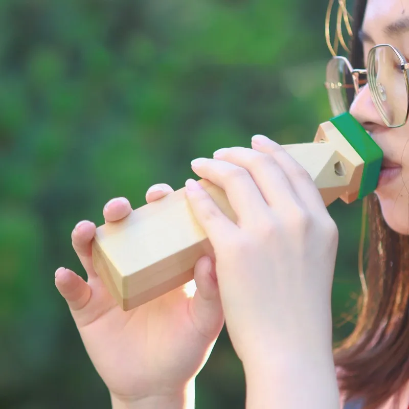Eco-Friendly Natural Wood Wooden Train Whistle -Musical Instrument For Kids For Early Education& Parent-Child Play