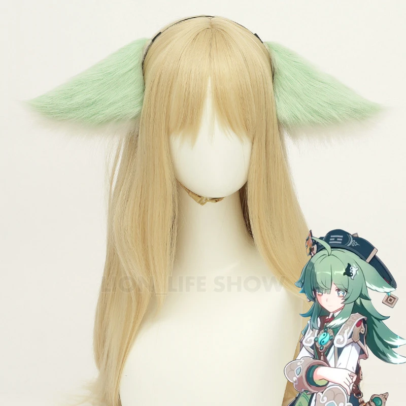 Honkai: Star Rail Huohuo Cosplay Headwear Anime Huohuo Cute Plush Headband Ear Shape Hair Hoop Party Halloween Props