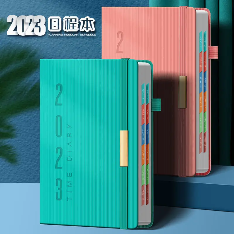 2023 Schedule, Annual Calendar, Diary, 365 Plan, Self-Discipline, Punch Card, Notepad, Notebook, Sub-calendar school supplies