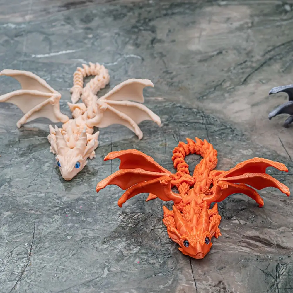 With Wings 3D Printed Flying Dragon Toy Joint Movable Articulated