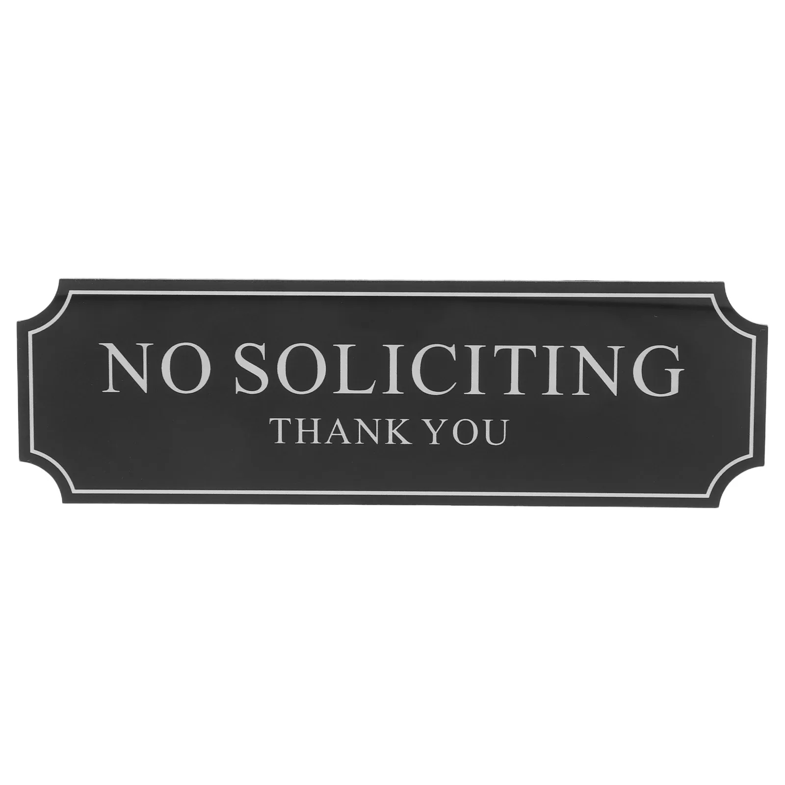 No Soliciting Sign For Front Door Self-Adhesive Acrylic High Visibility Sticker For House Office Store Easy Application