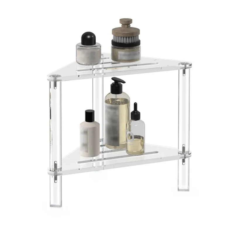 ABGR-Acrylic Shower Bench, 12In D X 12In W X 12In H, Heavy Duty 50Lbs Capacity, Waterproof Non-Slip With Storage Shelf