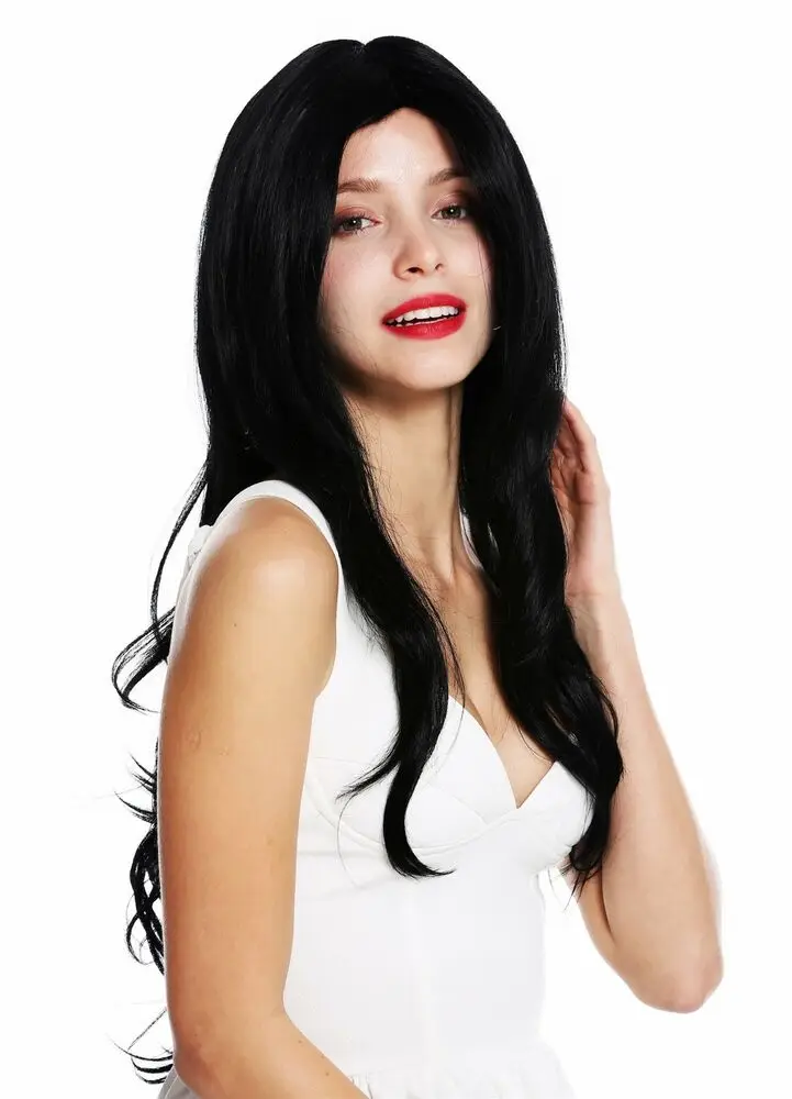 Women's Wig Long Wavy Black