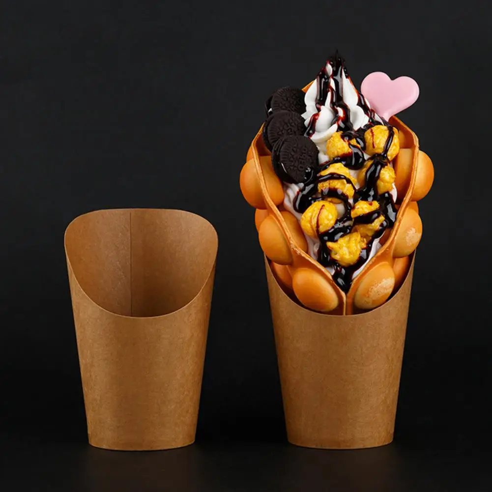 Ring Knot Cocktail Picks Kraft Paper Snack Cups Disposable Snack Cups with Skewers Cocktail Picks for Fries for Chips