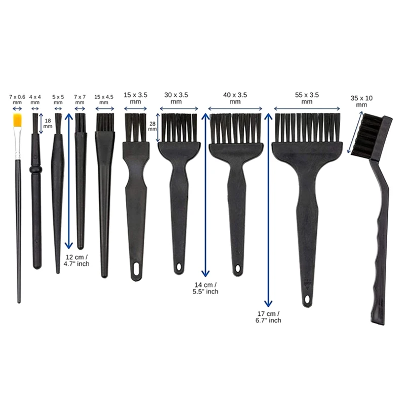 8Pcs/Set Anti-Static Brush Safe Nylon Cleaning Brush For Mobile Phone Tablet Computer Keyboard Pcb Bga Repair Cleaning Work