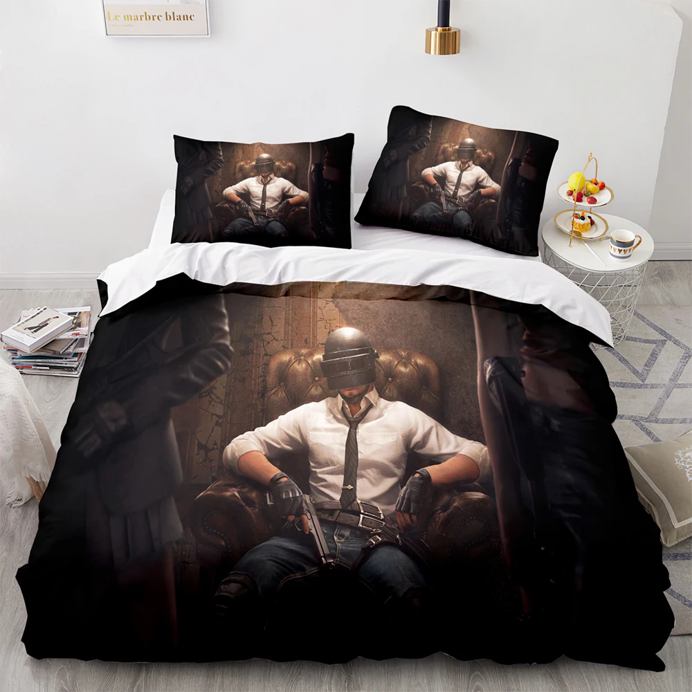 

PUBG Bedding Set Single Twin Full Queen King Size Game PUBG Bed Set Aldult Kid Bedroom Duvetcover Sets 3D Print Men/women 039