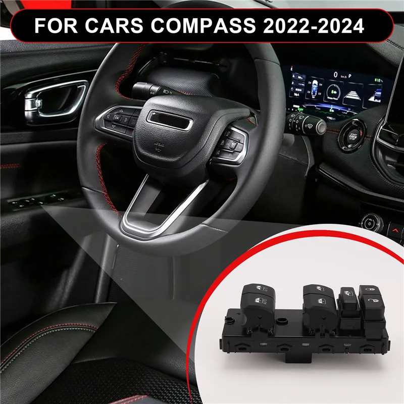 

Car Driver Side Electric Power Window Control Switch Glass Lift Switch 60961240 60968633 For Jeep Compass 2022-2024 LHD